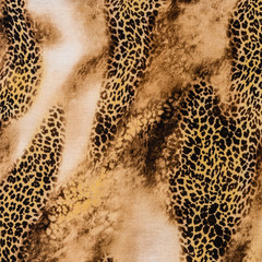 texture of print fabric stripes leopard