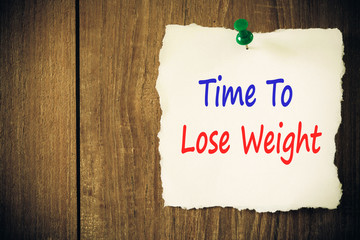 Time to lose weight write on paper.