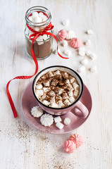 Hot chocolate with marshmallows