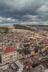 Aerial view of Quito, capital of Ecuador