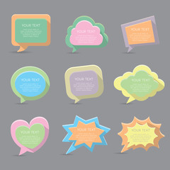 word bubble vector icons