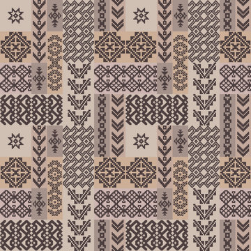 Abstract ornamental ethnic seamless pattern