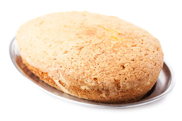 sponge cake isolated on a white background