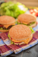 home made burgers
