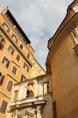 Rome,Italy,church,house,summer,evening.