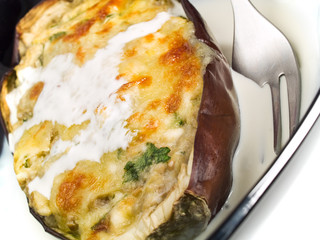 Stuffed Eggplant with Cheese