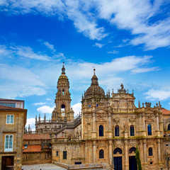 Fototapeta na wymiar Santiago de Compostela end of Saint James Way