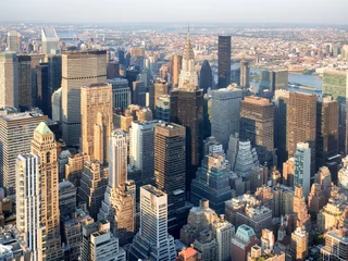 Photo sur Aluminium brossé New York Gratte-ciel du centre de Manhattan à New York