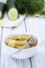 Portion of sliced Cucumber (pickled)