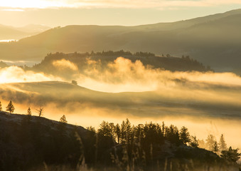 Obraz premium Sunrise wilderness landscape.