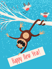 New Year postcard