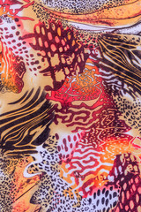 texture of print fabric striped leopard