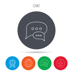 Chat icon. Comment message sign.