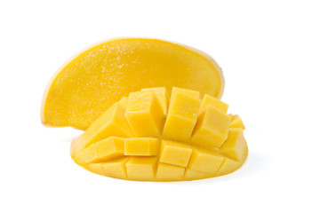 yellow mango on a white background