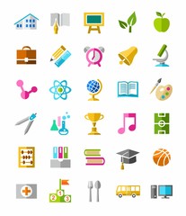 Education colorful icons. 