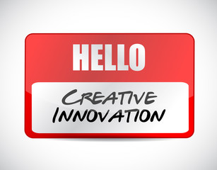 Creative Innovation name tag sign concept