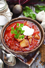 Borsh. Russian traditional dish