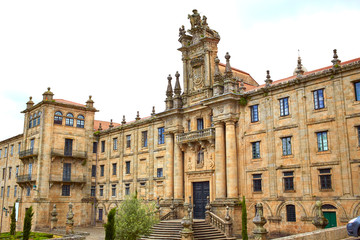 Fototapeta na wymiar Santiago de Compostela end of Saint James Way