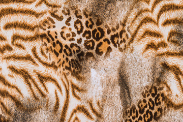 texture of print fabric striped leopard