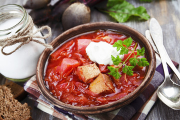 Borsh. Russian traditional dish