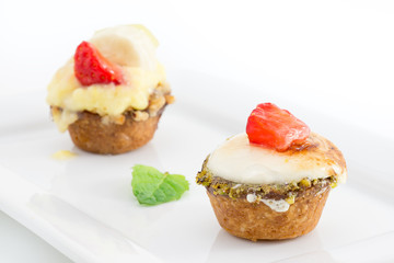 crostatina con chibouste alla vaniglia