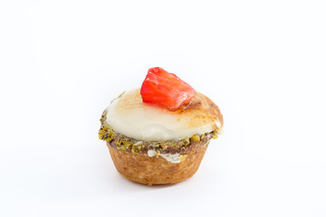 crostatina con chibouste alla vaniglia