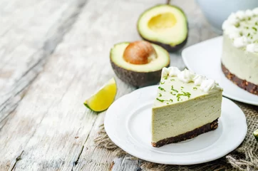 Rolgordijnen avocado lime cheesecake © nata_vkusidey