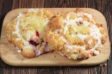 Sweet buns with cherry