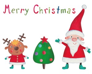 Christmas decorative items over white