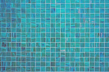 Blue square tiled background 