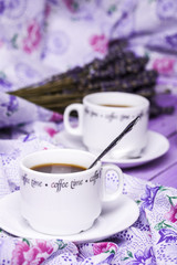 coffee and cottage cheese with blueberries
