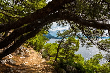 Landschaft Makarska, Dalmatien, Kroatien J