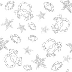 Underwater Life Seamless Pattern