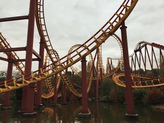 A roller coaster ride in France