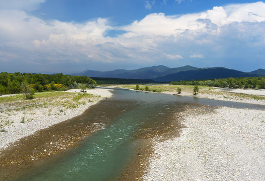 The Durance River In Provence