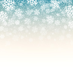 Blue background with snowflakes. Vector illustration
