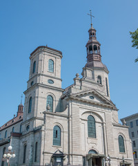 Fototapeta na wymiar Cathedral Basilica of Notre-Dame de Québec (Our Lady of Quebec City) Church Québec City Québec Canada