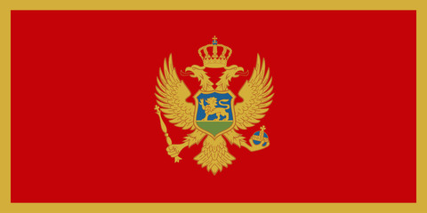vector flag of Montenegro 