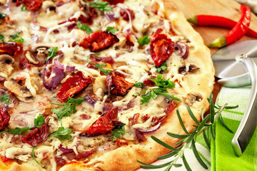 Wood oven pizza