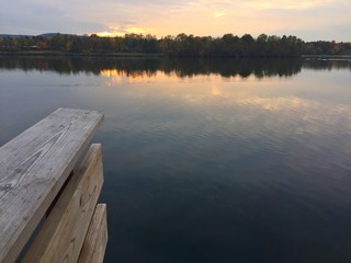 sonnenuntergang am See