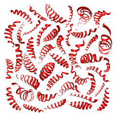 Vector ribbons on white background. Vector illustration