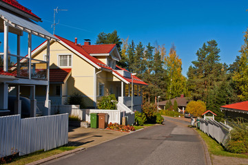 Autumn picture of countryside in Finland.