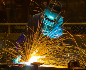 welder Industrial automotive part in factory