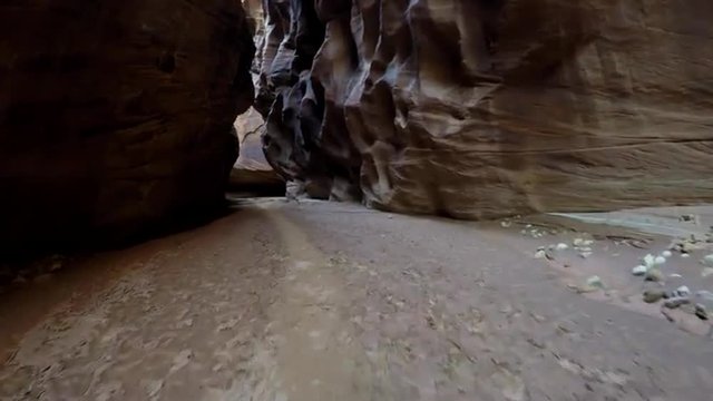 Buckskin Gorge slot canyon moving shot in southern Utah's Grand Staircase Escalante National Monument.