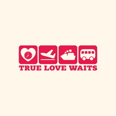True love waits. Icons.