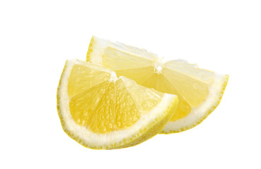 Isolated lemon slices