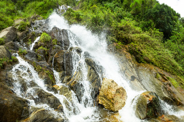 Discover the breathtaking beauty of Chamana Waterfall in Tungurahua Province,Ecuador,a must see natural wonder for adventure seekers.
