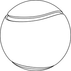 Tennis ball in the vector. The contours of the tennis ball.