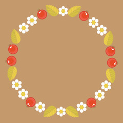 Vector illustration. Frame in folk style khokhloma