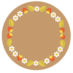 Vector illustration. Frame in folk style khokhloma